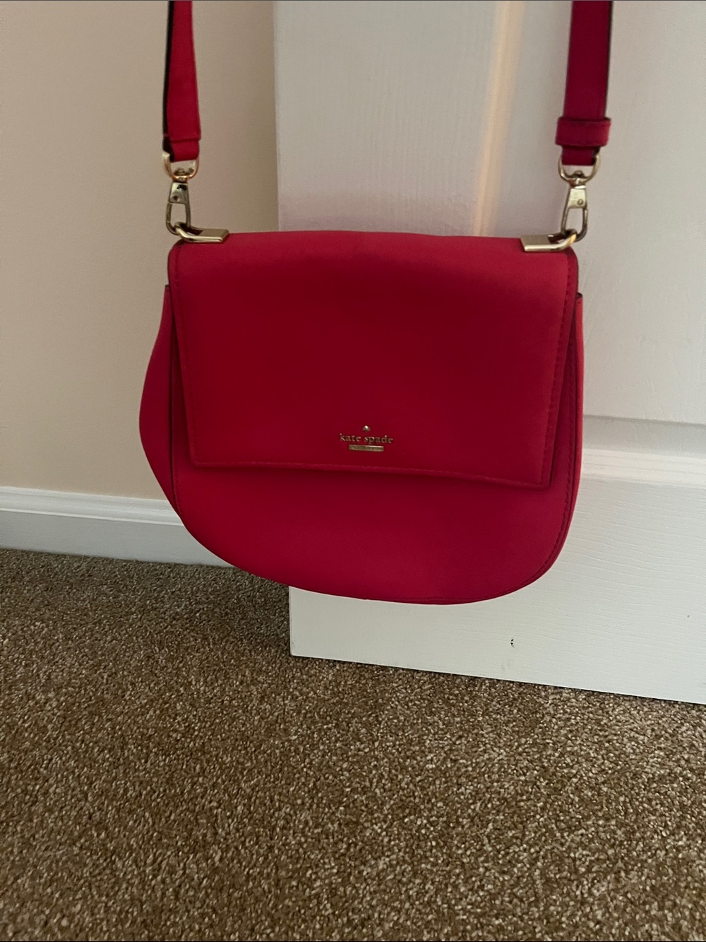 kate spade Hot Pink Crossbody Saddle Bag